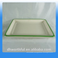 Decal Flower Design Ceramic Butter Dish with Lid